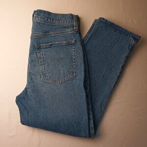 Gap Jeans Size 28/6S Cheeky Straight High Rise Buttonfly Medium Light Wash